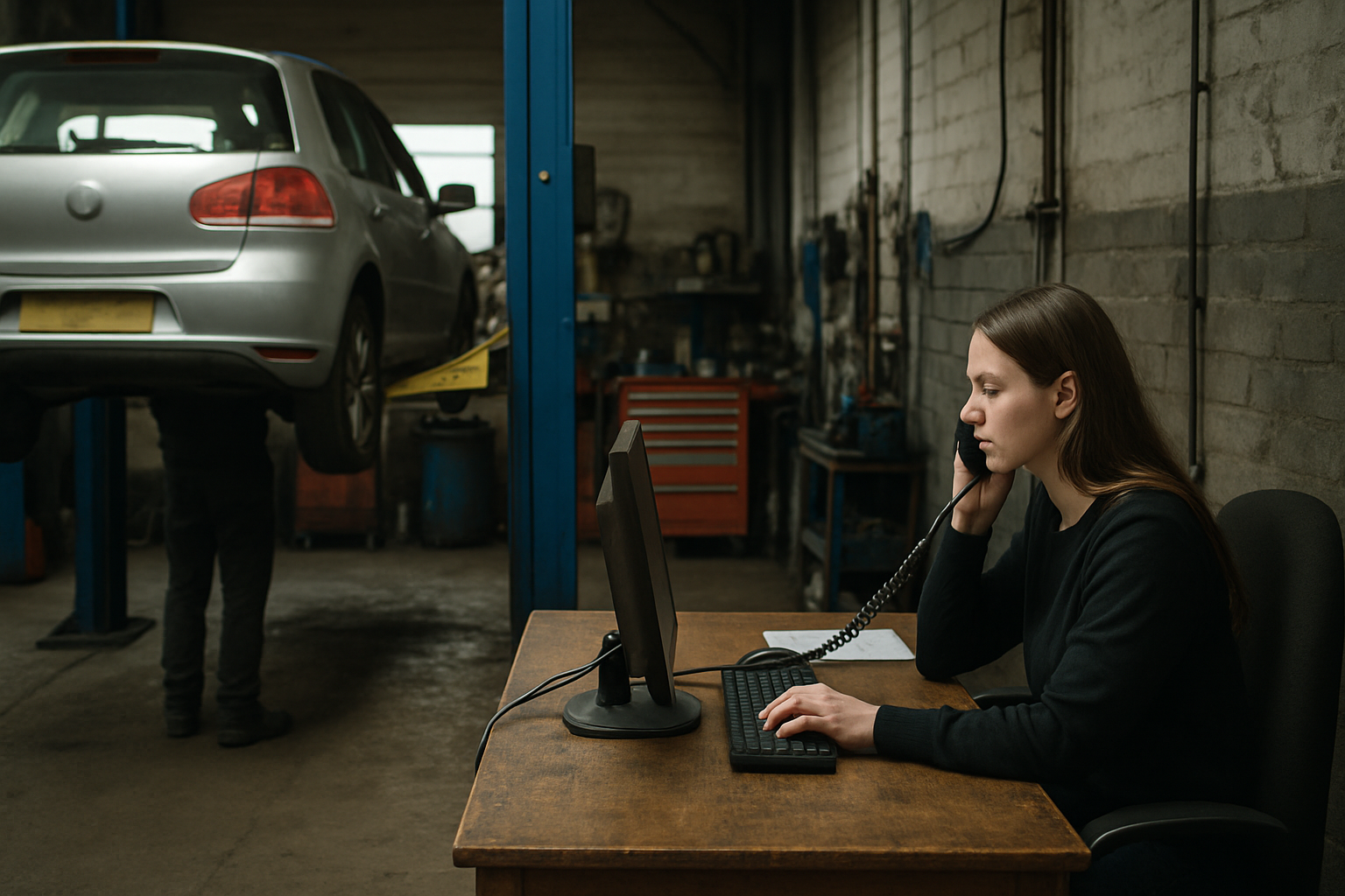Illustration for "AI vs human answering service vs in‑house: which receptionist suits your garage?"